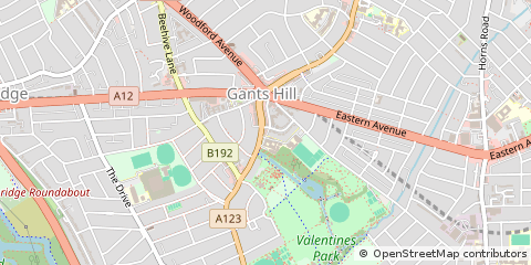 Map of Ilford, Essex