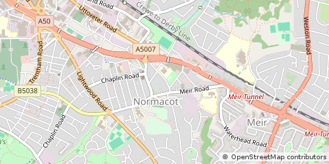 Map of Near Longton,, Stoke-on-Trent