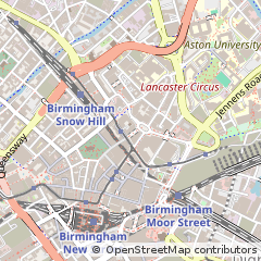 Map of Birmingham, West Midlands