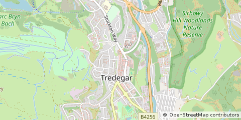 Map of Tredegar