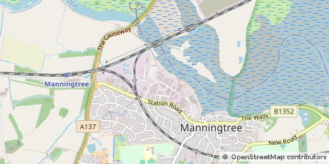 Map of Manningtree, Essex