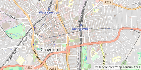 Map of Croydon