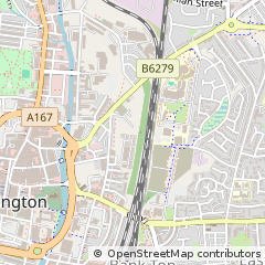 Map of Darlington, Co Durham