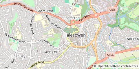Map of Halesowen, West Midlands
