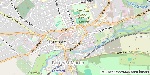 Map of Stamford, Lincs