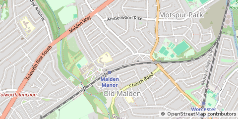 Map of NEW Malden, Surrey