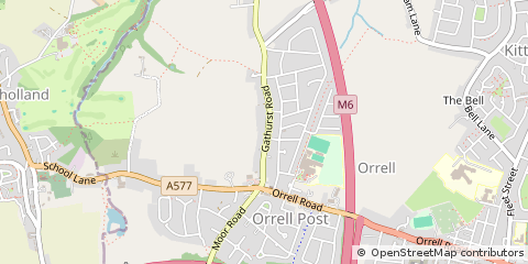 Map of Wigan, Lancashire