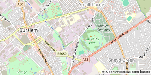 Map of Stoke-on-Trent, Staffordshire