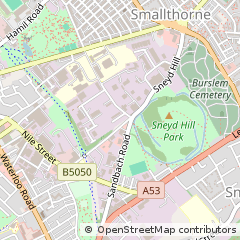 Map of Stoke-on-Trent, Staffordshire