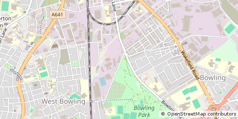 Map of Bradford, West Yorkshire