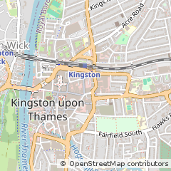 Map of Kingston Upon Thames, Surrey