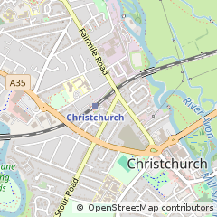 Map of Christchurch, Dorset