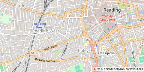 Map of Reading, Berkshire