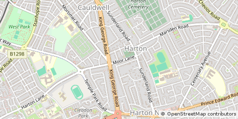 Map of South Shields, Tyne & Wear