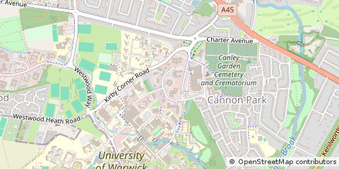 Map of Coventry, Warwickshire