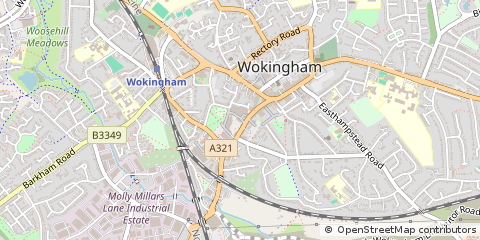 Map of Wokingham, Berkshire