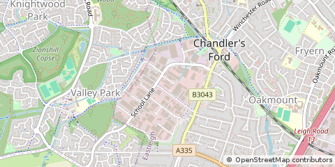 Map of Eastleigh, Hampshire