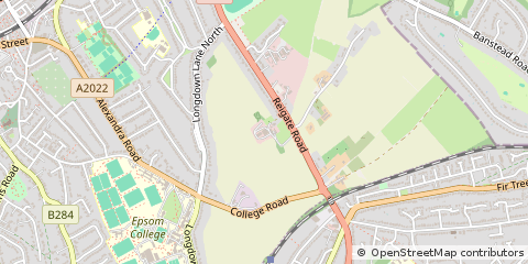 Map of Ewell, Surrey