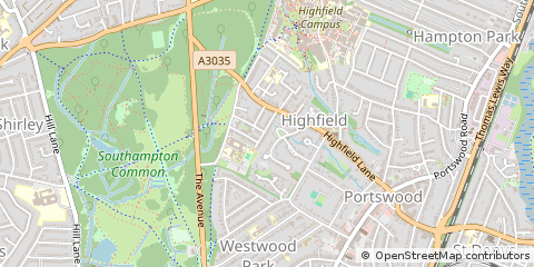 Map of Southampton, Hampshire