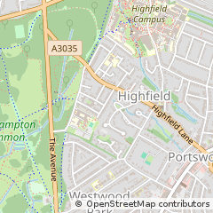 Map of Southampton, Hampshire