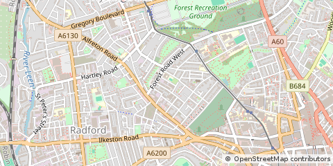 Map of Nottingham, Nottinghamshire