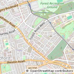 Map of Nottingham, Nottinghamshire
