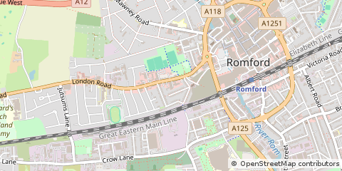 Map of Romford
