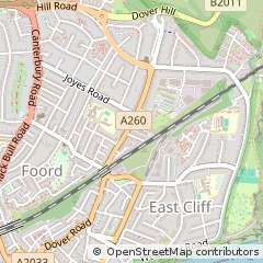 Map of Folkestone, Kent