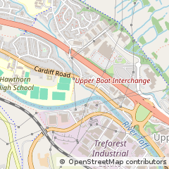 Map of Pontypridd, Rhondda Cynon Taf