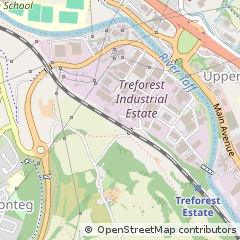 Map of Pontypridd, R C T