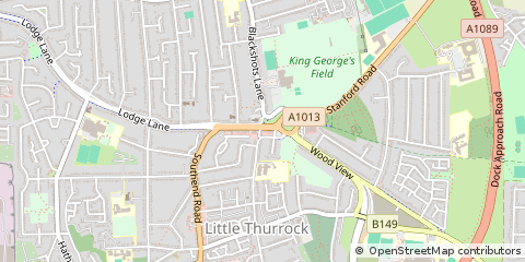 Map of Grays, Essex