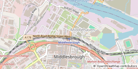 Map of Middlesbrough, Cleveland
