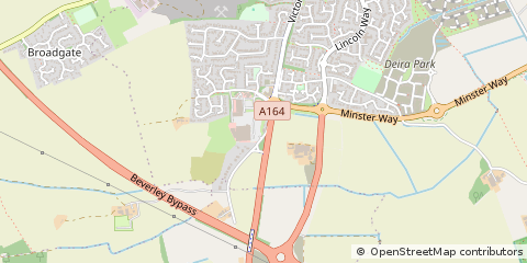 Map of Beverley, E Yorkshire