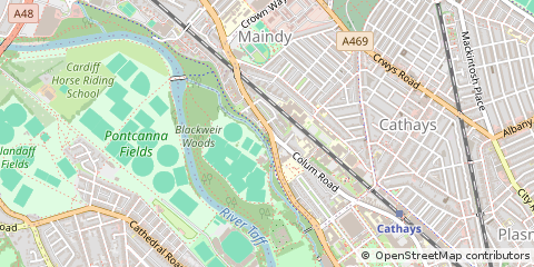 Map of Cardiff