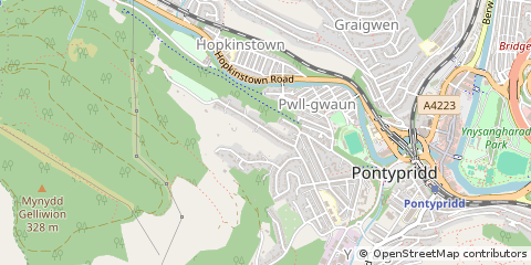 Map of Pontypridd