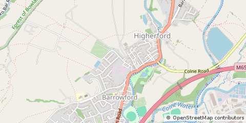 Map of Nelson, Lancashire