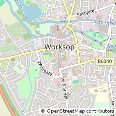 Map of Worksop, Nottinghamshire