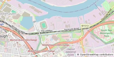 Map of Middlesbrough, Cleveland