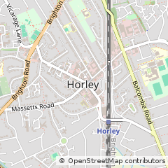 Map of Horley, Surrey