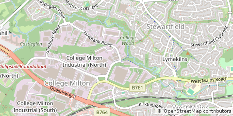 Map of Glasgow, South Lanarkshire