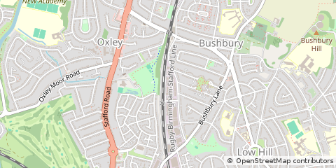 Map of Wolverhampton, West Midlands