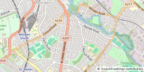 Map of Morden, Surrey