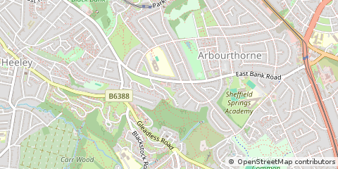 Map of Sheffield