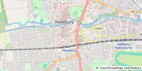 Map of Newbury, Berkshire