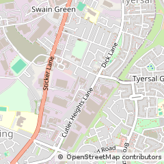 Map of Bradford, West Yorkshire