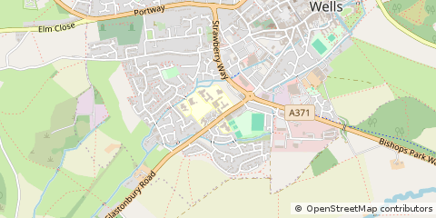 Map of Wells, Somerset