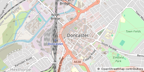 Map of Doncaster, South Yorkshire