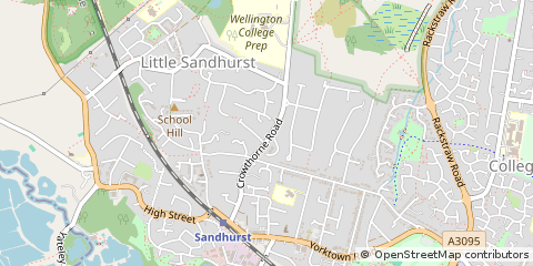 Map of Sandhurst, Berkshire
