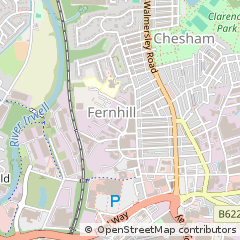 Map of Bury, Greater Manchester