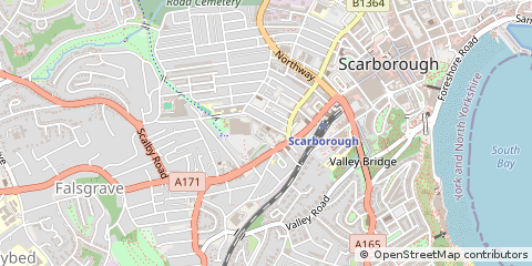 Map of Scarborough, North Yorkshire